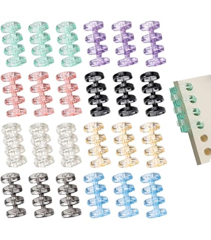 Amazon | YUWENW 5穴 バインダーリング 6色 24個セット